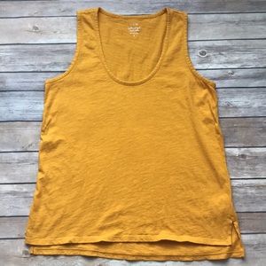🌻J Crew Factory Featherweight Slub Cotton sunflower yellow scoop tank S